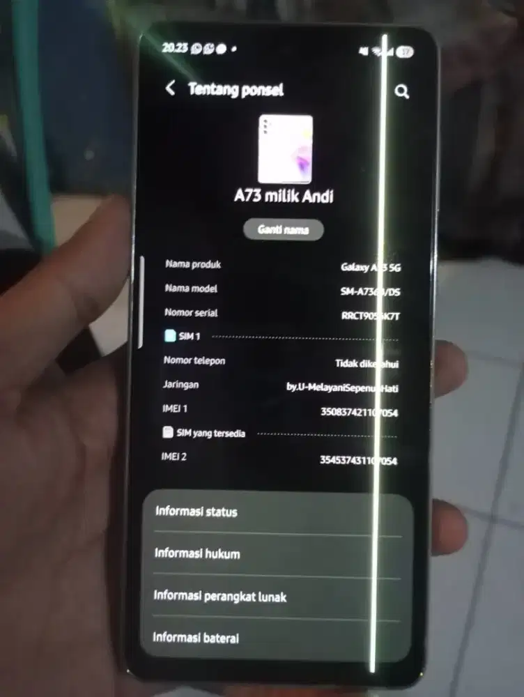 Jual cepat samsung a73 5g