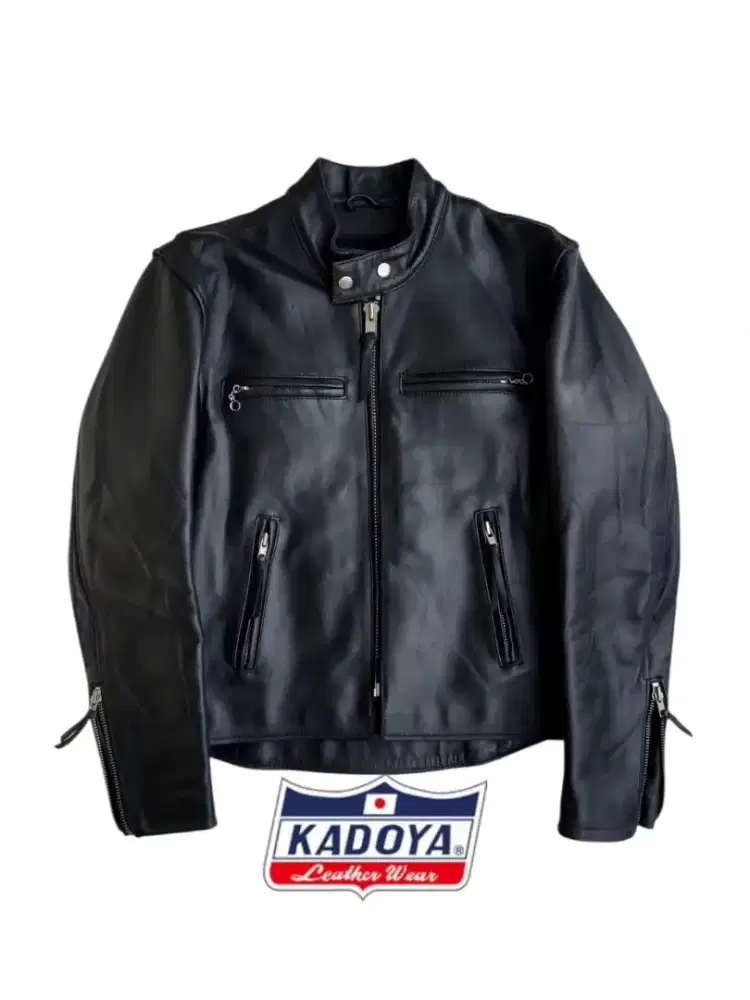 Kadoya Jaket Kulit Biker Caferacer Single Rider Leather Jacket