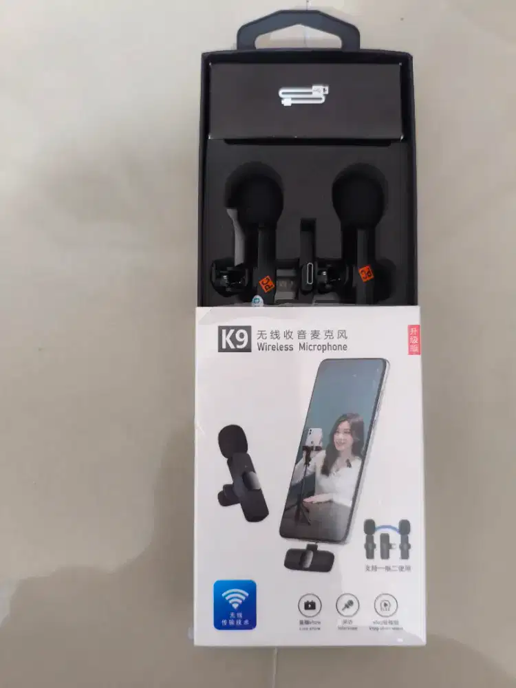 wireless microfone K9 edisi udah dak dipakek jual harga balek modal