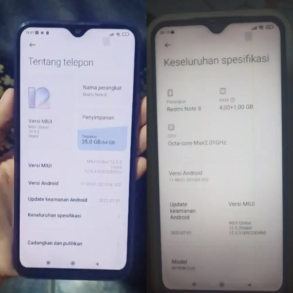 Xiaomi redmi note 8 4+1/64GB
