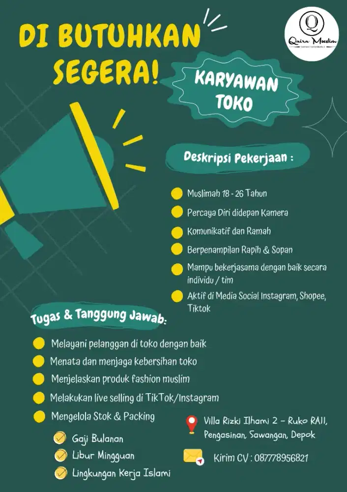 Karyawan Toko Muslimah