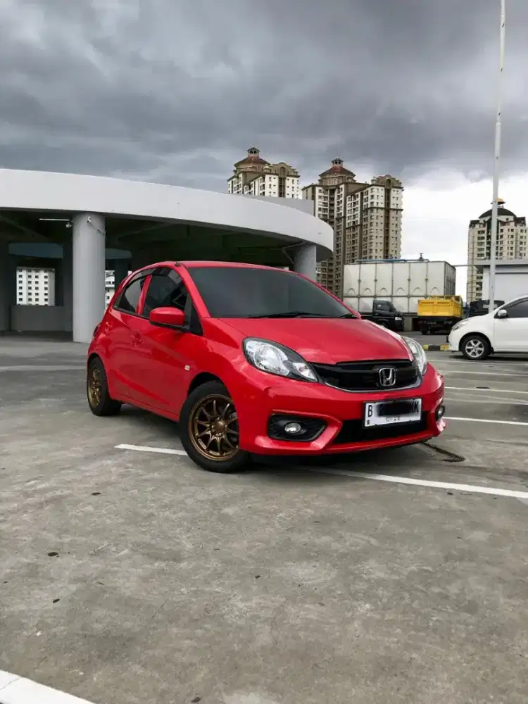 Honda Brio Satya 1.2 E Manual Th 2018 Bln 9 Red Kondisi Modif Tipis