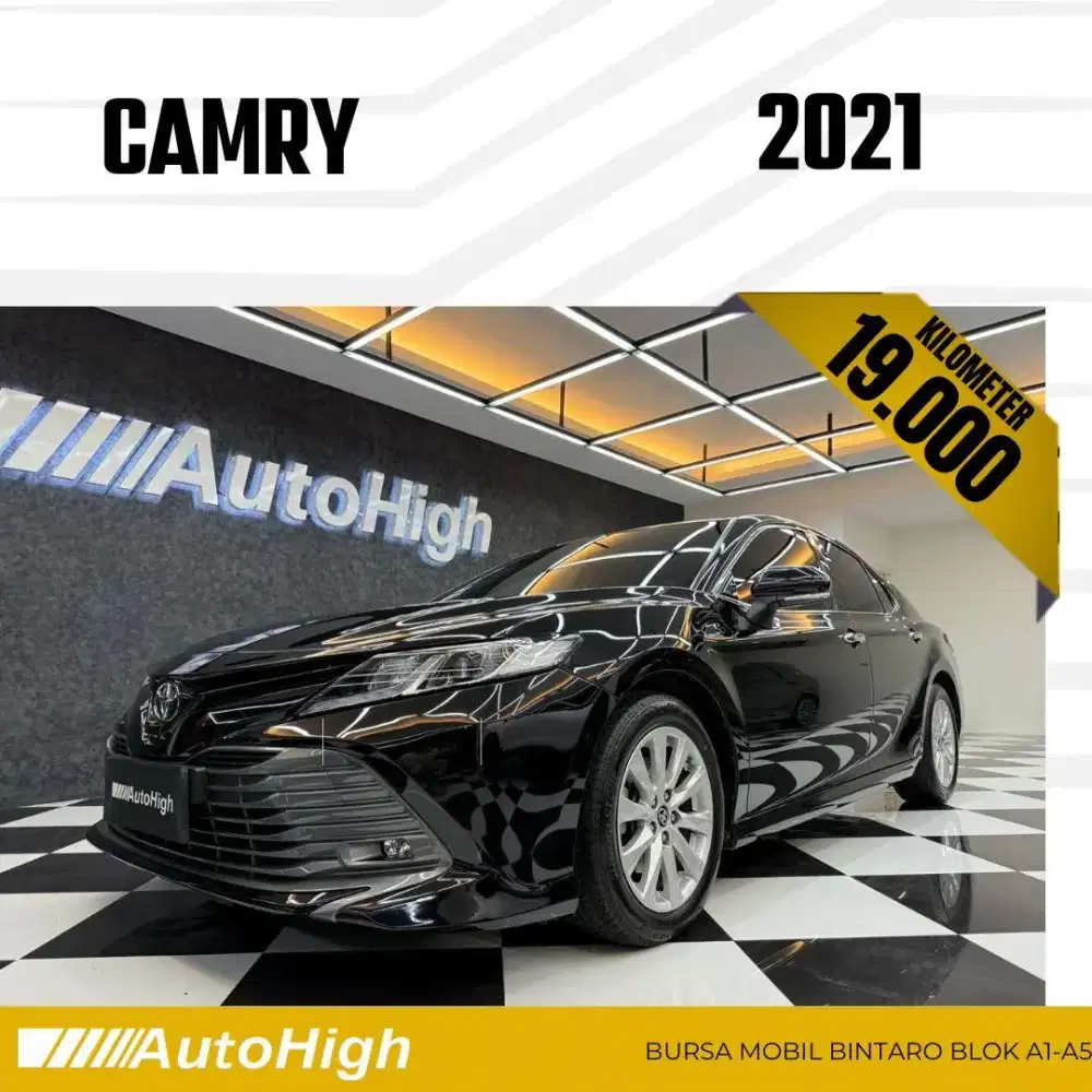 DP10% [Km19.000] Camry V 2021 Black Reg 2020 #AUTOHIGH