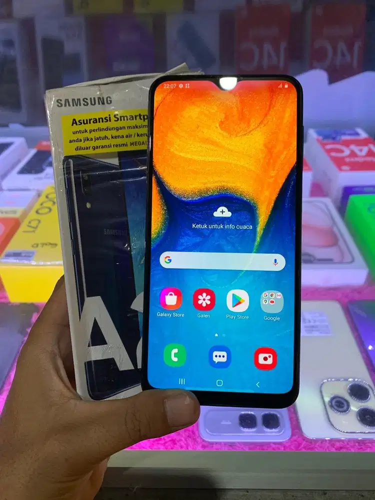 Samsung A20 3/32 hp dos segel nominus tinggal pakek saja