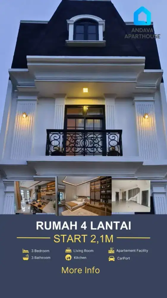 Dijual Rumah Semi Apartment Fasilitas Lux