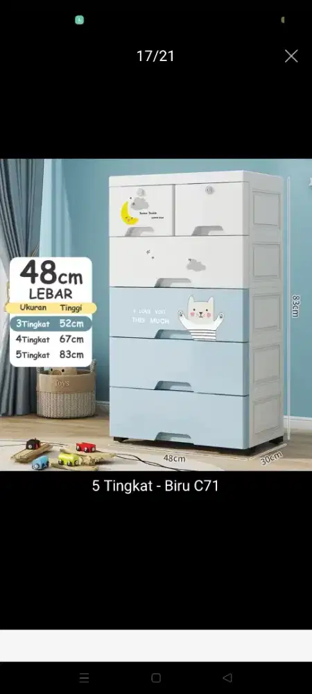 LEMARI BAYI 5 TINGKAT MERK ANGOLA