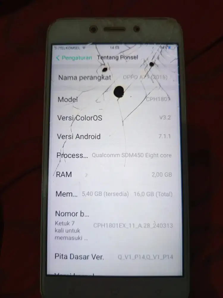 Oppo A71 2018 ram 2/16