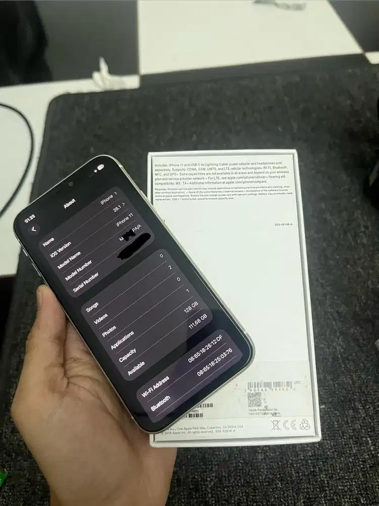 Iphone 11 128 Resmi PA/A HP Normal Nominus BH 100 Pure ganti (no plp)