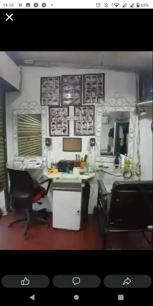 Over usaha pangkas rambut di gandaria