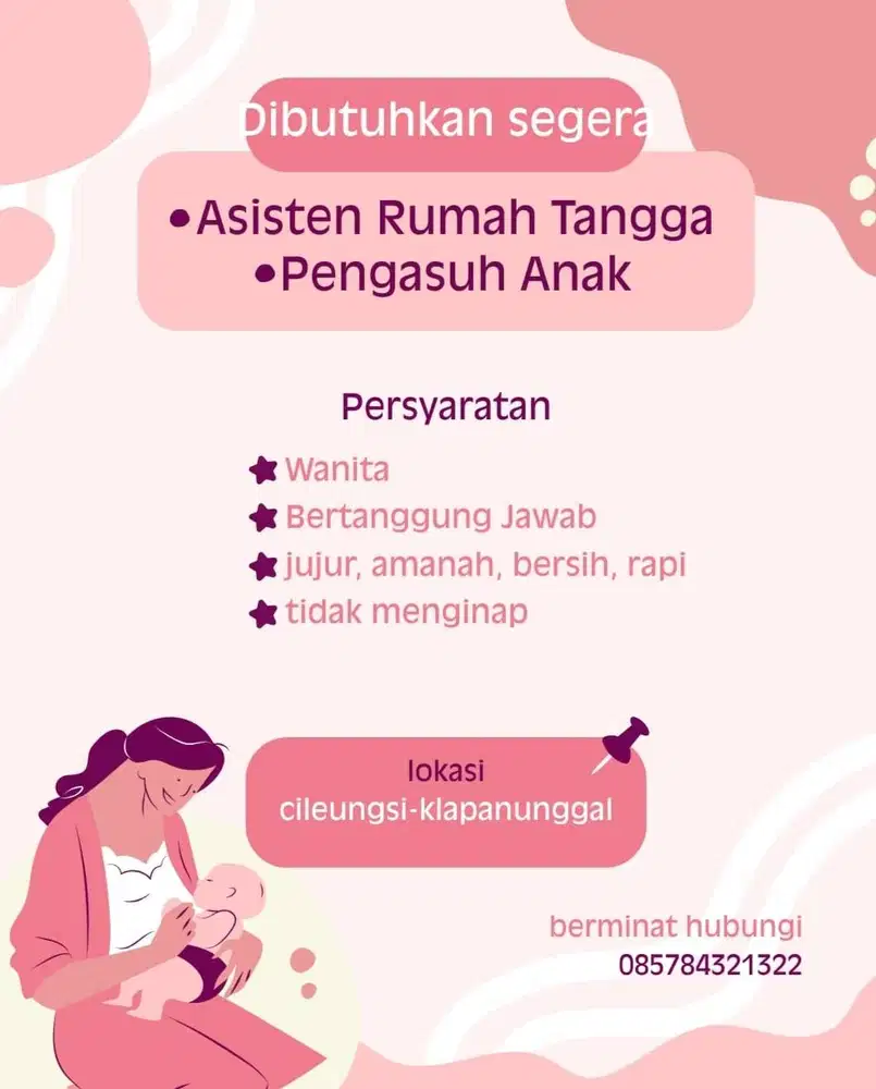 Lowongan Kerja Asisten Rumah Tangga