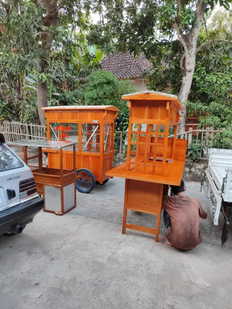 Sedia Gerobak Angkringan, Bakso Mie Ayam, Bubur, Sate, Soto, Pecel dll