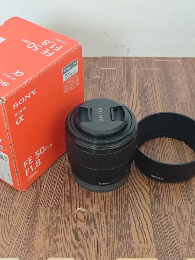 Lensa Fix Sony FE 50mm F/1.8 Fullset Like New
