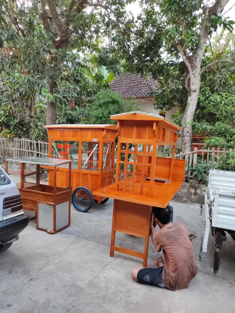 Sedia Gerobak Angkringan, Bakso Mie Ayam, Bubur, Sate, Soto, Pecel dll