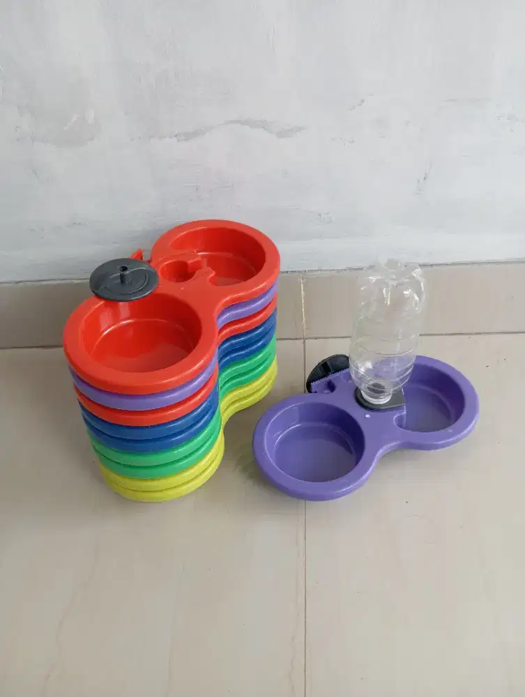 Wadah Makan Minum 2 in 1, pake BOTOL, bisa di GANTUNG pake DRAT