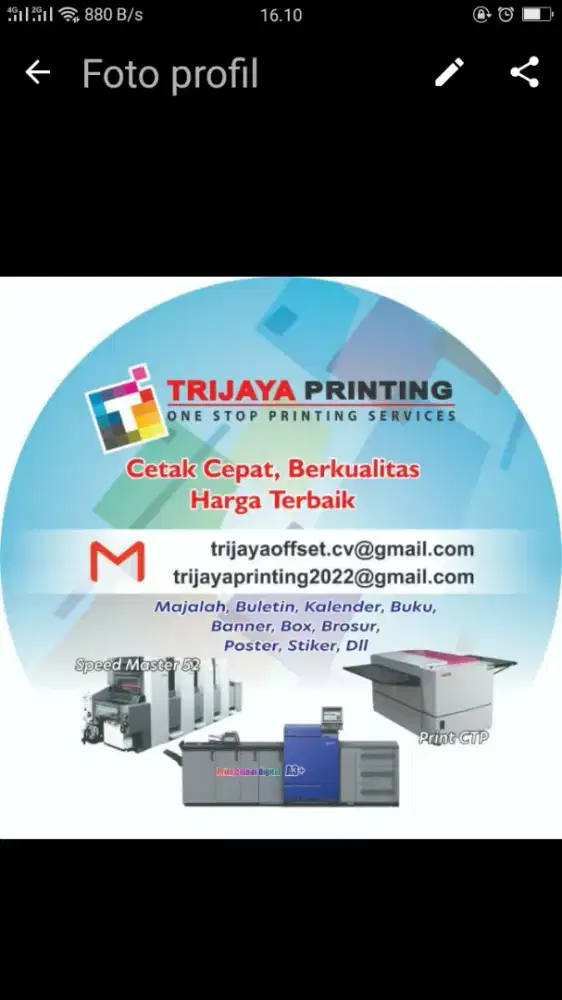 Loker operator mesin Cetak Heidelberg SM 52