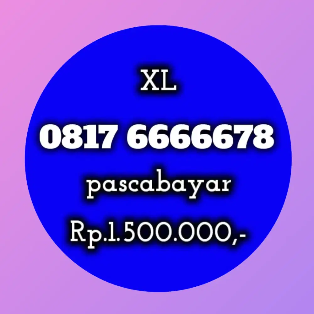 nomor cantik koleksi XL 6666678