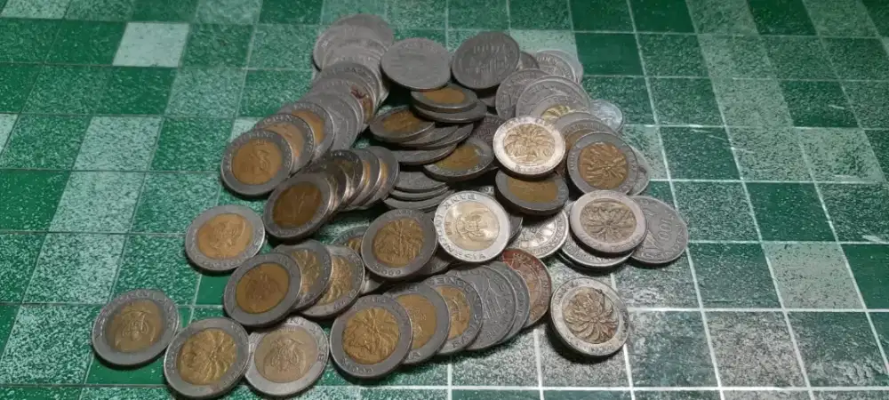 Koin jadul 100rupiah,1000rupiah & sen