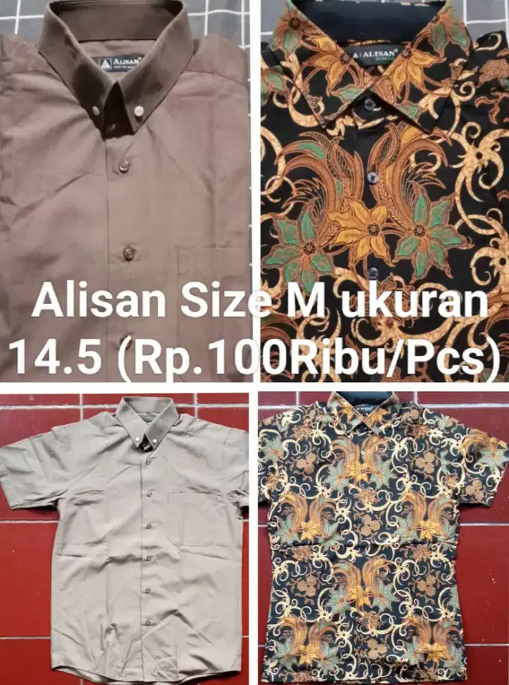 Kemeja Alisan tangan pendek size M