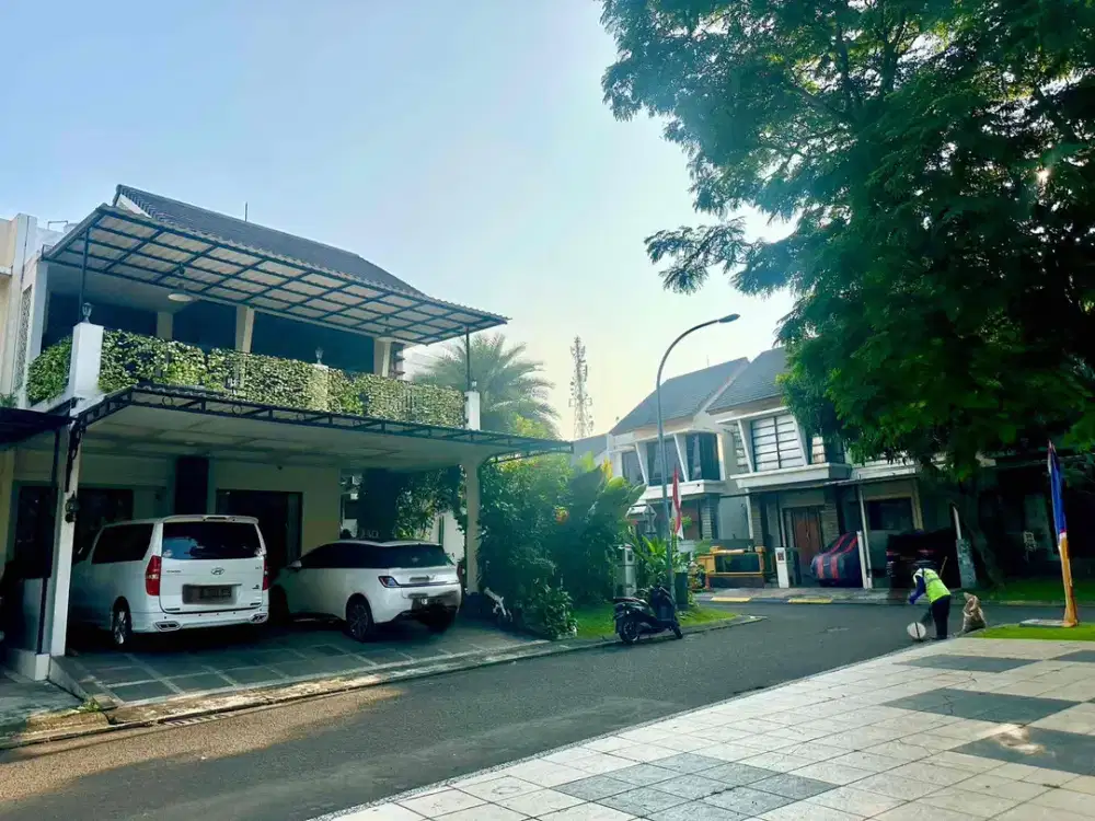 Dijual Rumah Full Furnish Depan Taman Di Hoek Bintaro