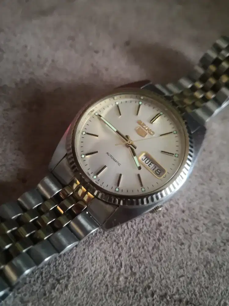 Jam tangan Seiko 5 7s26 presiden fluted Bezel