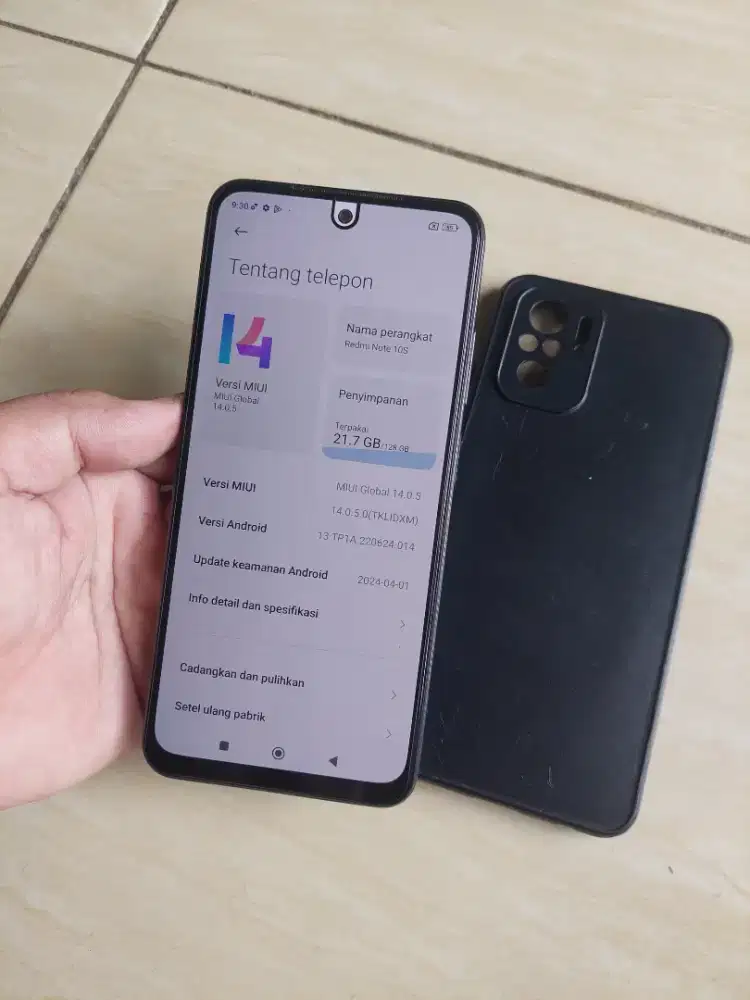 Redmi note 10s 6/128 Nfc minus finger print
