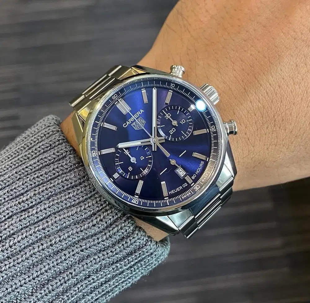 Tag Heuer Carrera Chronograph Blue Dial CBN2011 Automatic 42mm