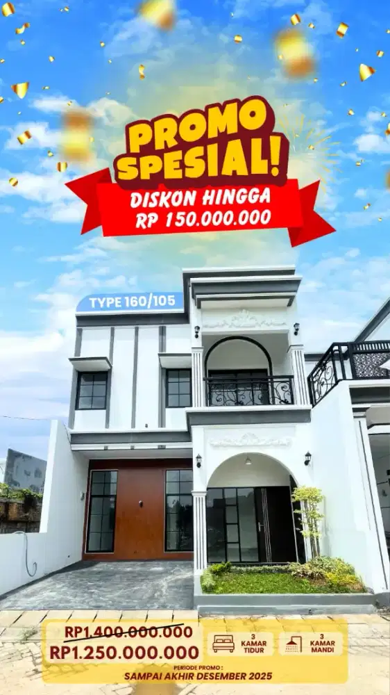 Rumah komersil 2 lantai siaphuni