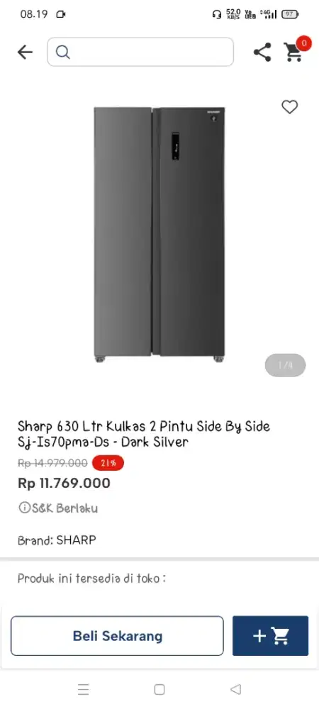 Promo kulkas side by side