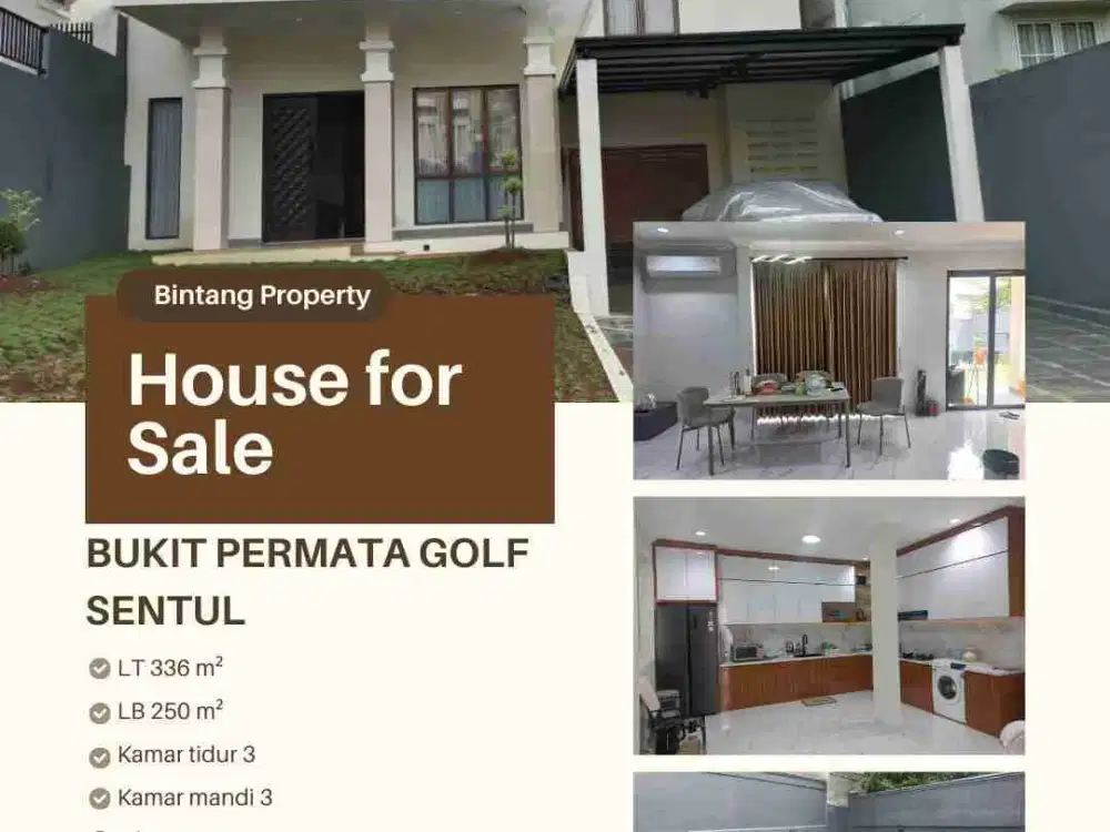 DIJUAL RUMAH DI BUKIT GOLF PERMATA SENTUL CITY
