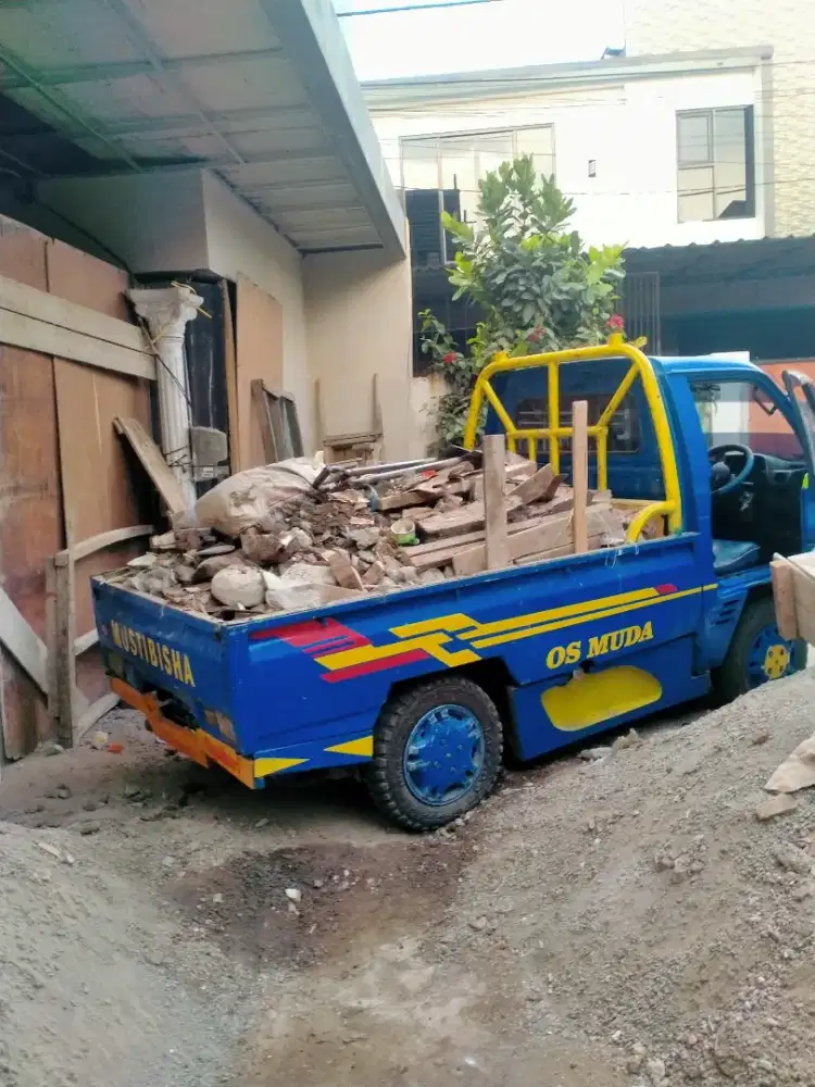 Jasa angkut & buang brangkal puing barangkal sampah daun prabotan dll