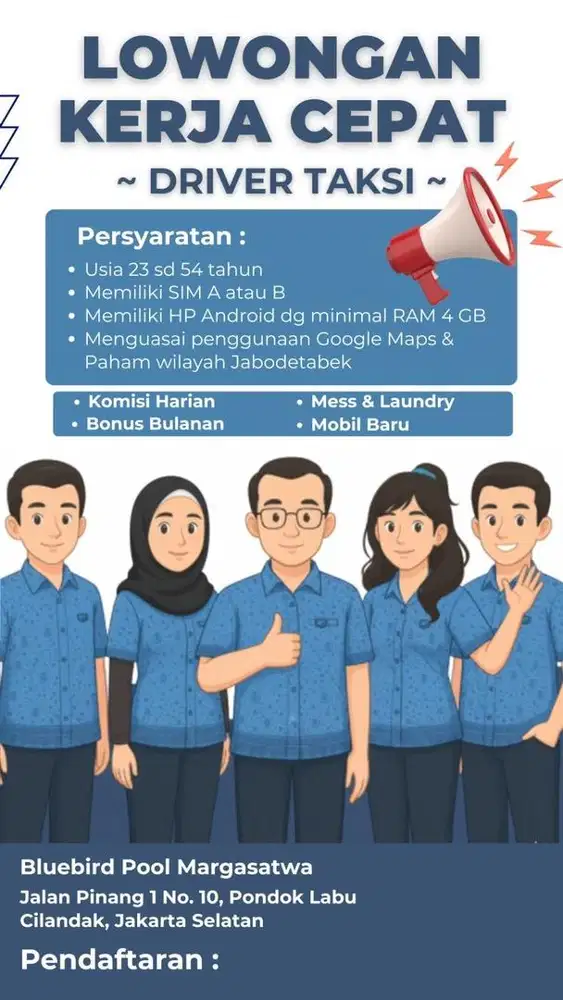 Lowongan driver taxi