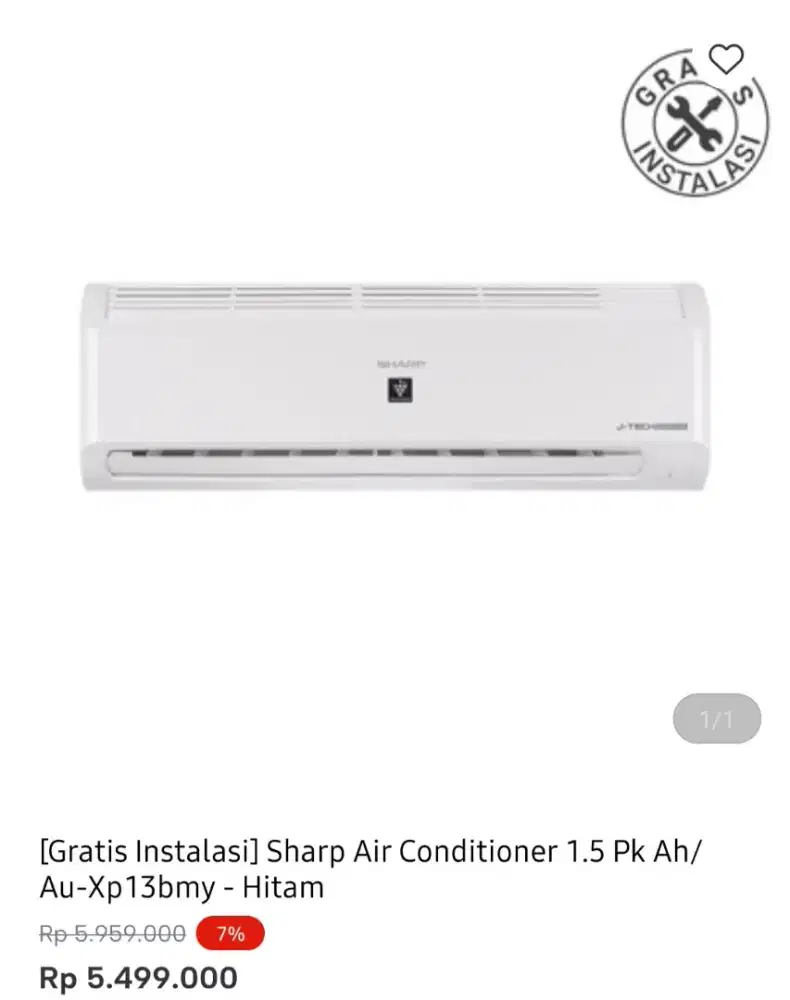AC SHARP 1.5PK INVERTER