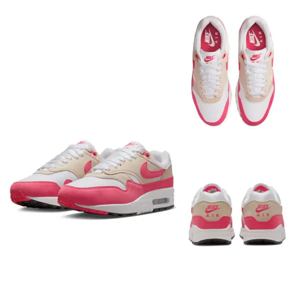 NIKE SEPATU AIR MAX 1 WHITE ASTER PINK BARU ASLI ORIGINAL BU CEPAT