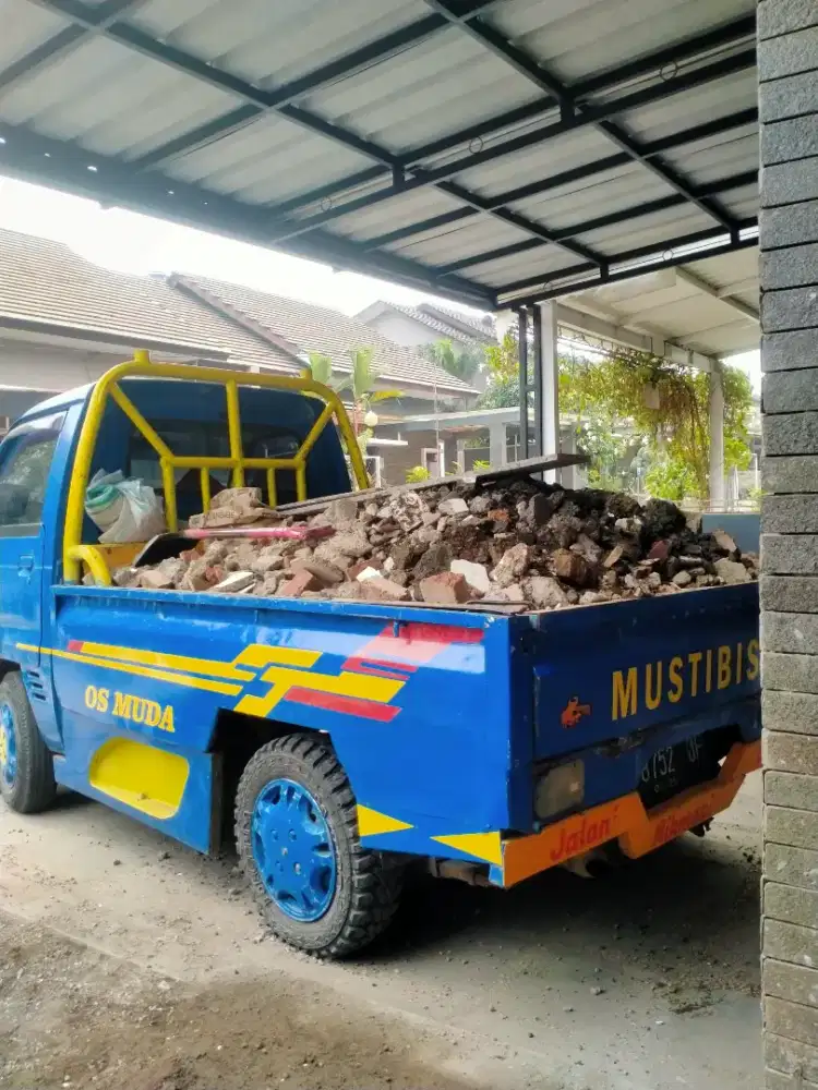 Jasa angkut & buang brangkal puing barangkal sampah daun prabotan dll