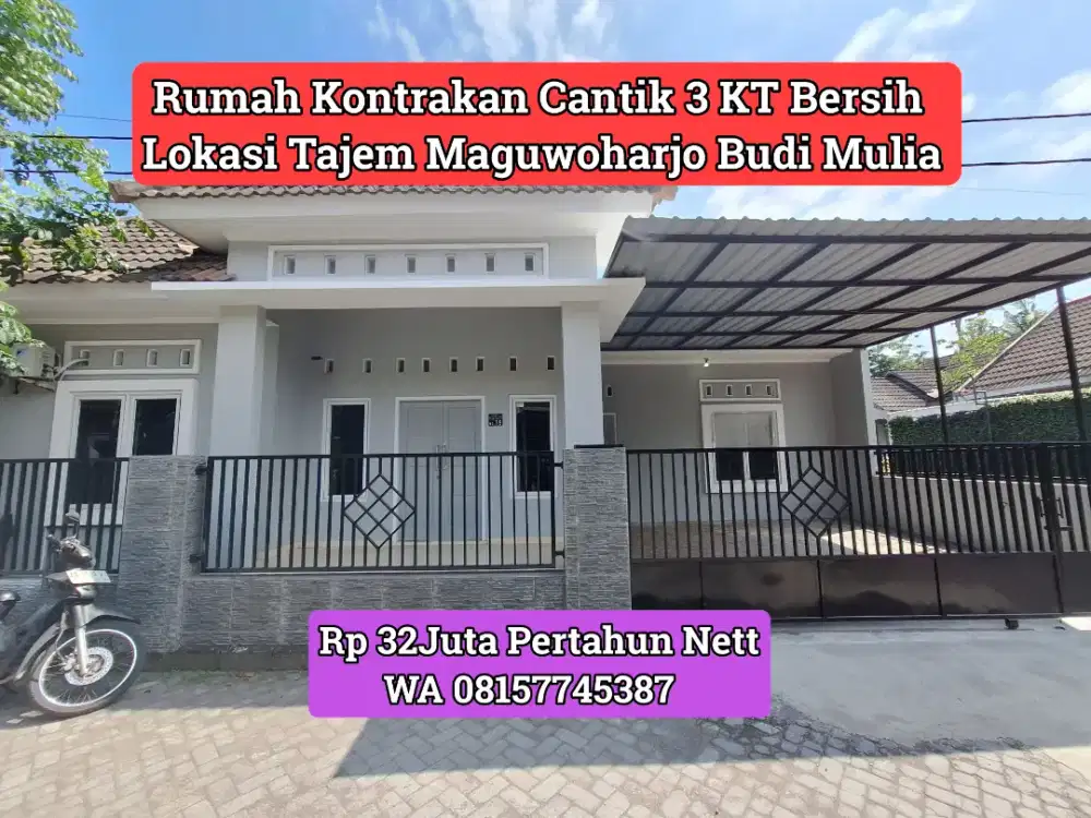 KONTRAKAN AREA MAGUWO TAJEM UNRIYO BUDI MULIA 3 KT 32JUTA NETT