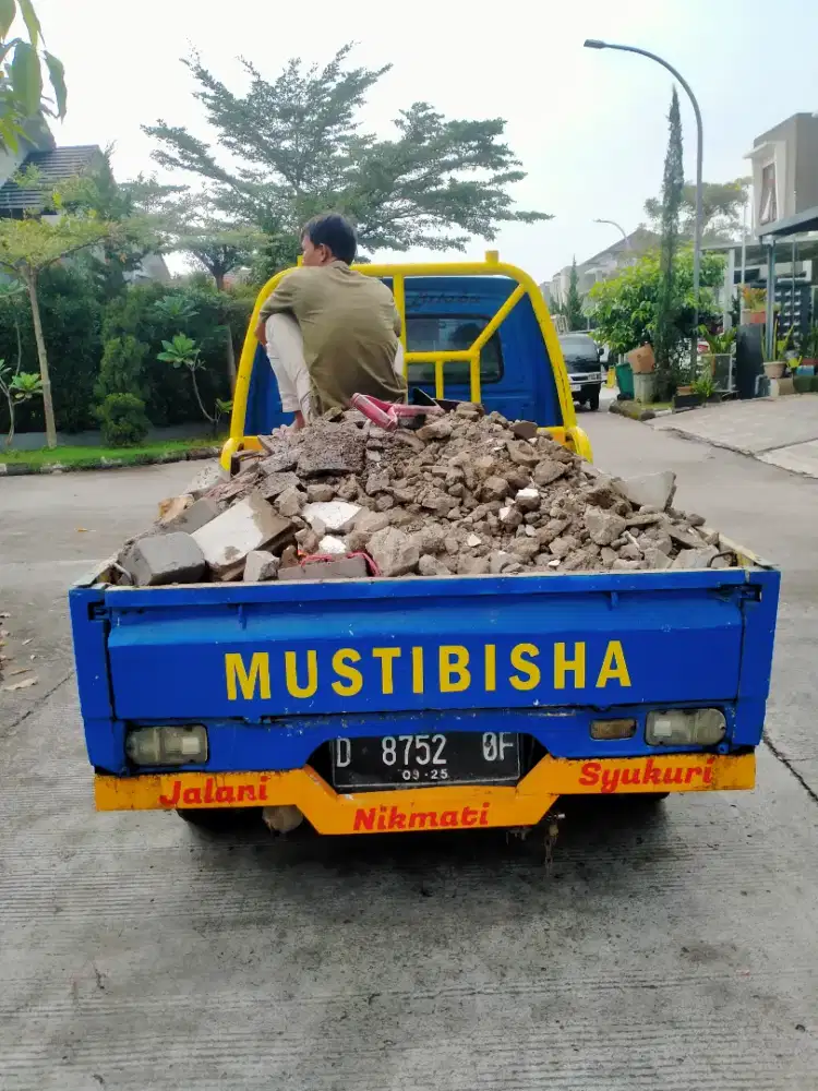 Jasa angkut & buang brangkal puing barangkal sampah daun prabotan dll