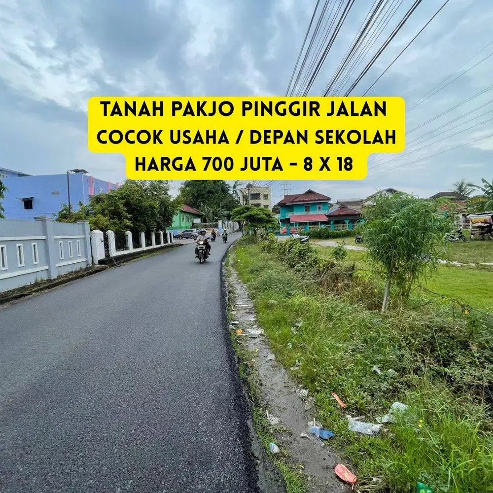 TANAH PINGGIR JALAN PAKJO KOTA PALEMBANG