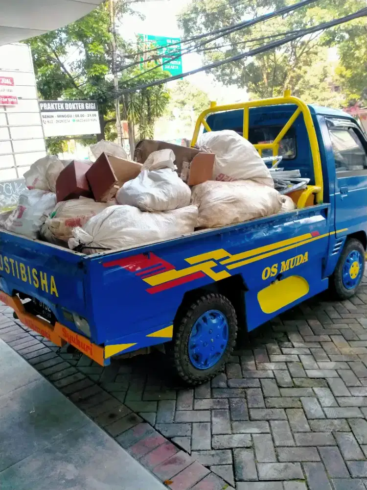 Jasa angkut & buang brangkal puing barangkal sampah daun prabotan dll