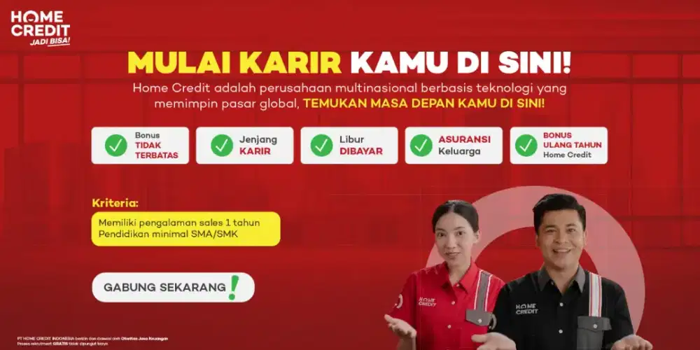 Lowongan Kerja Sales HOMECREDIT