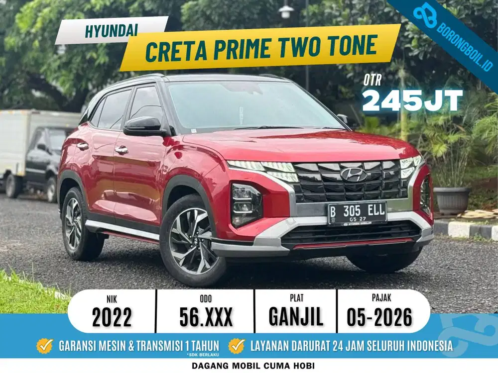 Hyundai Creta prime 1.5 at 2022 Two tone Merah -Dp mulai 5jt