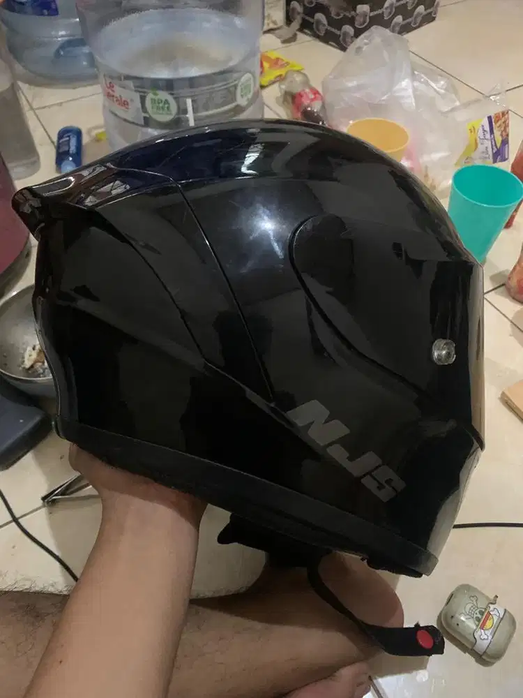 JUAL HELM NJS FULL FACE WARNA HITAM