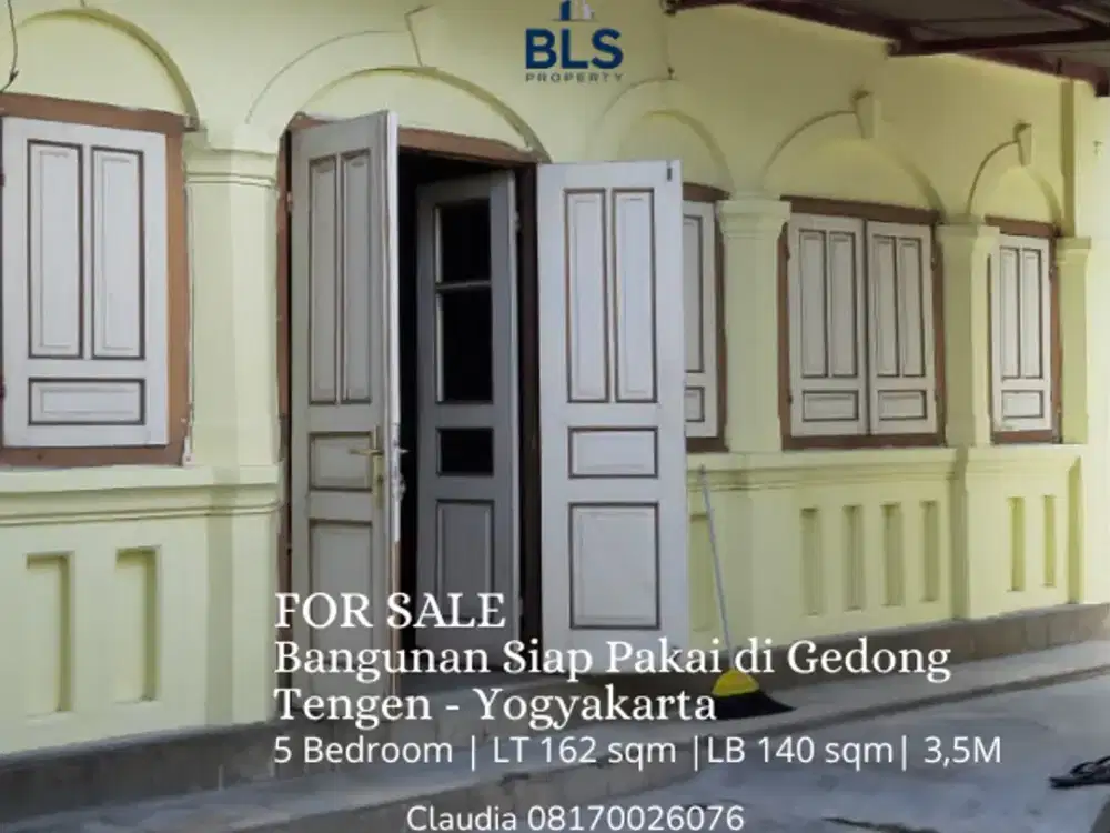 FOR SALE Bangunan Siap Pakai di Gedong Tengen - Yogyakarta