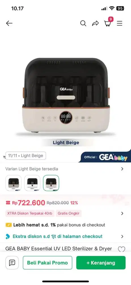 Gea Baby Sterilizer tipe GES-100