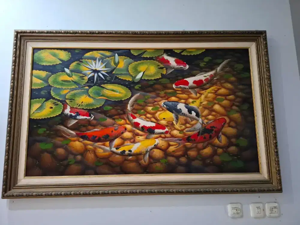 Lukisan ikan koi terasa hidup