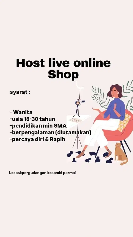 lowongan kerja host live online shop