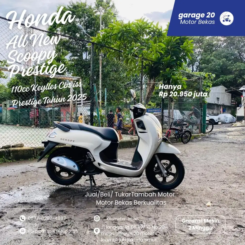 Honda All New Scoopy prestige 110cc keylles cbs iss tahun 2025