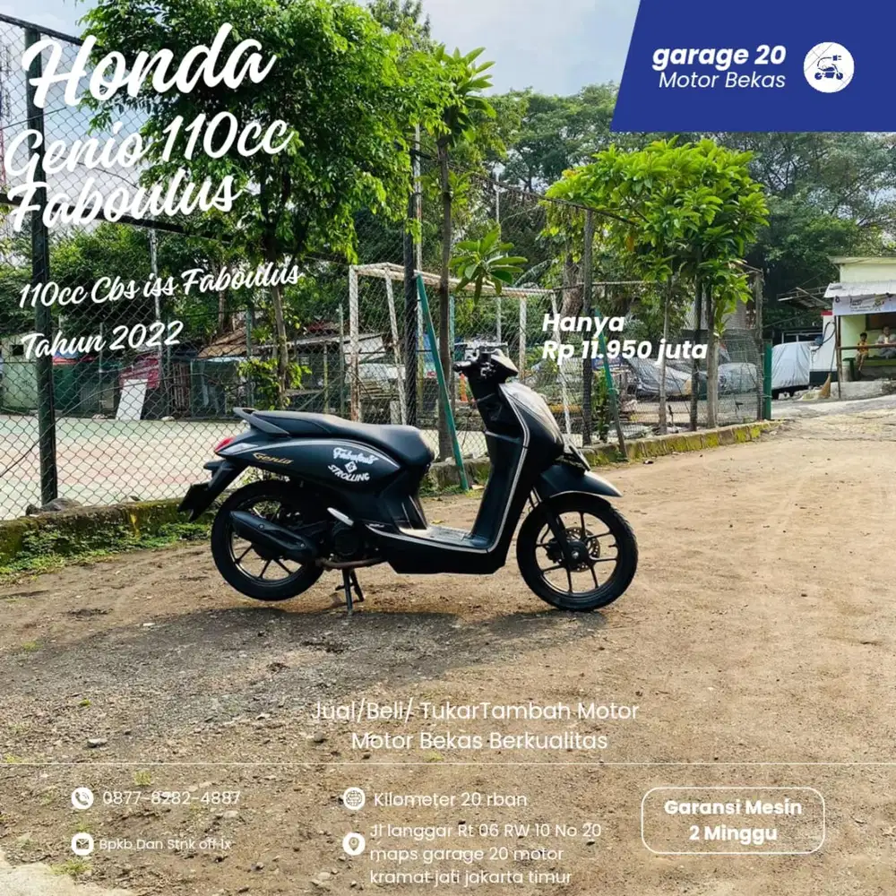 Honda Genio 110cc Faboulus Cbs Iss Esp Fi Tahun 2022