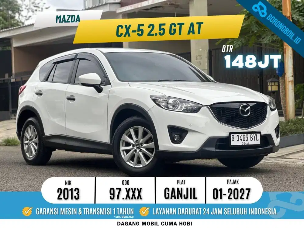 MAZDA CX5 GT 2.5 MATIC 2013 PUTIH PAJAK PANJANG ISTIMEWA SIAP PAKAI