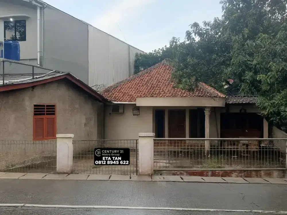 Dijual Tanah Luas + Rumah Tua Kondisi Masi Bagus di Jalan Raya Cikunir