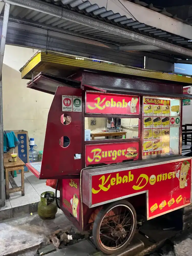 Jual grobak kebab fullset